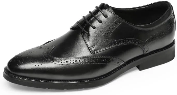Men's Business Casual Oxford Shoes Soft Leather Lace Up Derby Shoes for Wedding Office Business