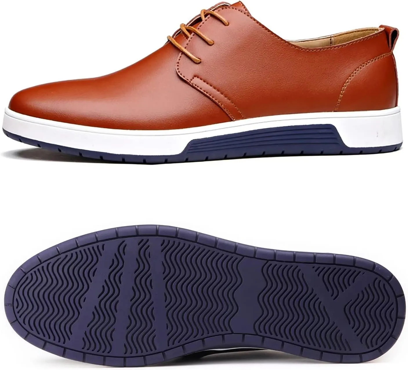 Men's Casual Oxford Shoes Lace-up Dress Shoes Comfortable Fashion Sneakers
