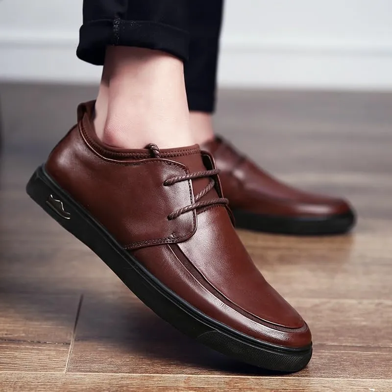 Men's Classic Casual Dress Shoes Retro Business Lace-up Formal Oxfords Shoes for Men