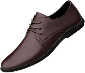 Men's Classic Lace-Up Dress Shoes Mens Comfortable Business Formal Oxford Shoes Non-Slip Softsole Walking Shoes for Men