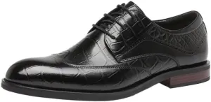 Men's Classic Pointed Toe Patent Leather Shoes Daily Casual Business Work Shoes Luxury Black Lace-up Oxford