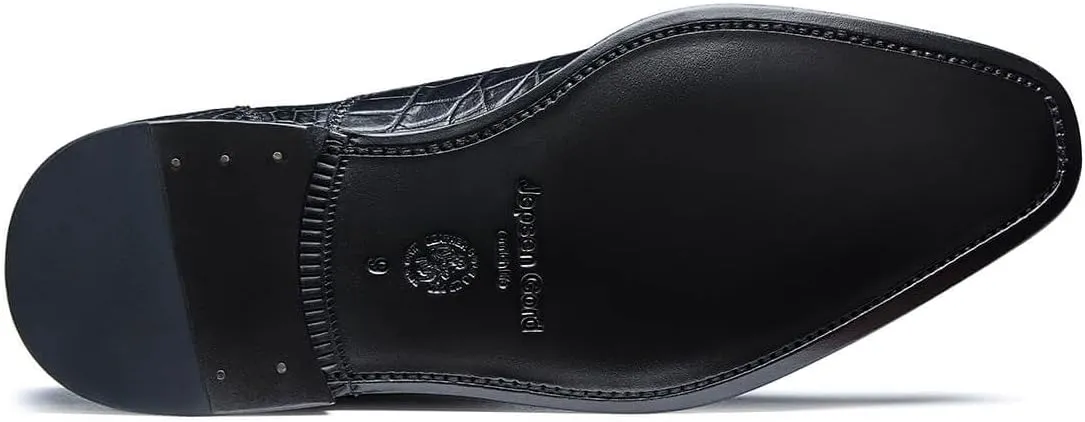 Men's Dress Shoes Genuine Italy Alligator Crocodile Leather Shoes Handmade Luxury Oxford Shoes with Leather Outsole for Formal Events, Business, Wedding