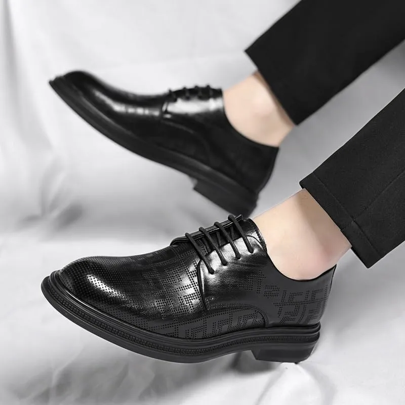 Mens Dress Shoes Leather Business Casual Shoes for Men Office Working Comfort Derby