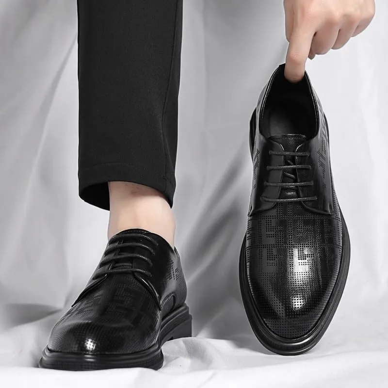 Mens Dress Shoes Leather Business Casual Shoes for Men Office Working Comfort Derby