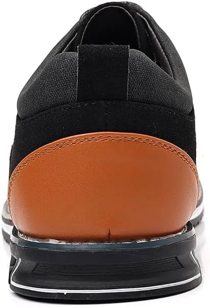 Mens Dress Sneakers Wide Comfortable Casual Dress Shoes Oxford Lace-up Business Casual Walking Dress Shoes for Men