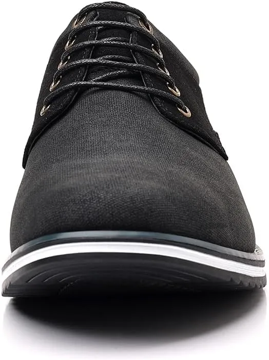 Mens Dress Sneakers Wide Comfortable Casual Dress Shoes Oxford Lace-up Business Casual Walking Dress Shoes for Men