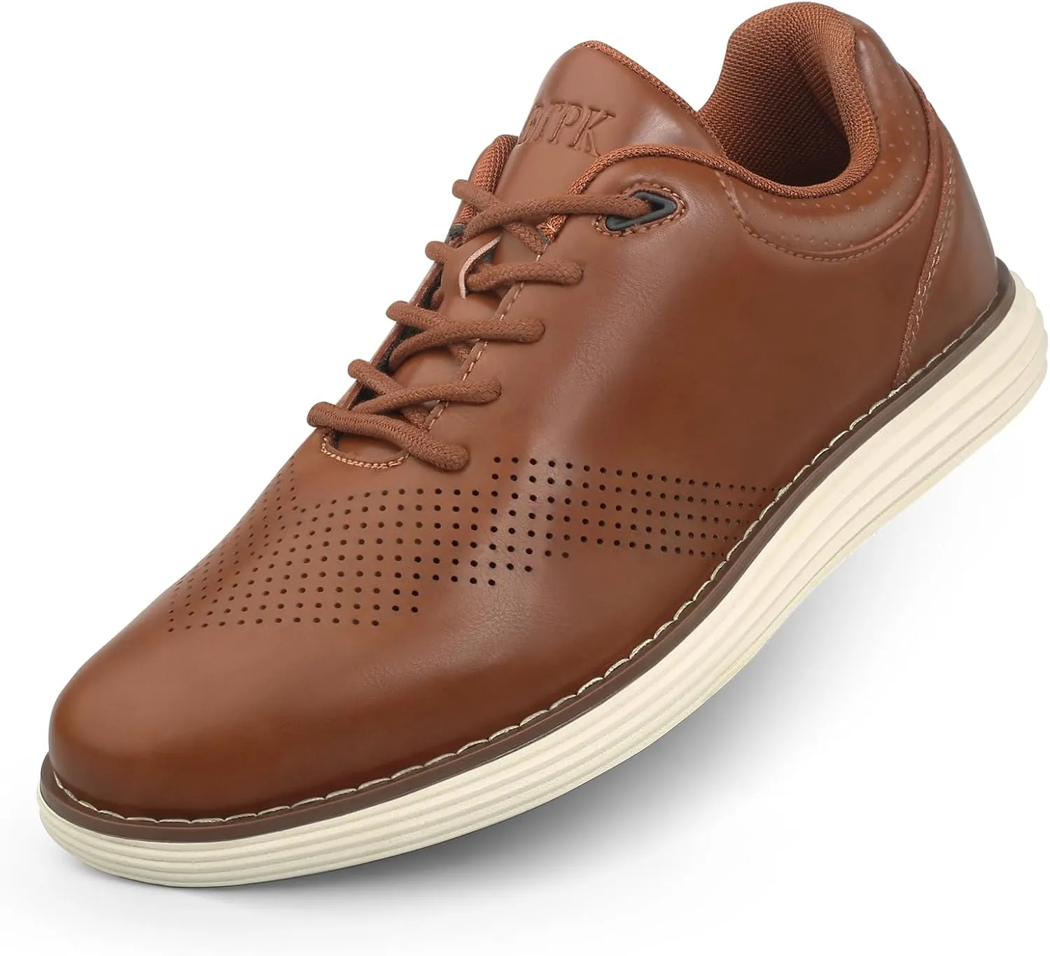 Men's Fashion Dress Sneakers Casual Walking Shoes Business Oxfords Comfortable Lightweight Breathable Tennis Lace-Up Mesh/Leather