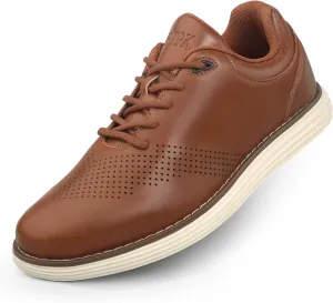 Men's Fashion Dress Sneakers Casual Walking Shoes Business Oxfords Comfortable Lightweight Breathable Tennis Lace-Up Mesh/Leather