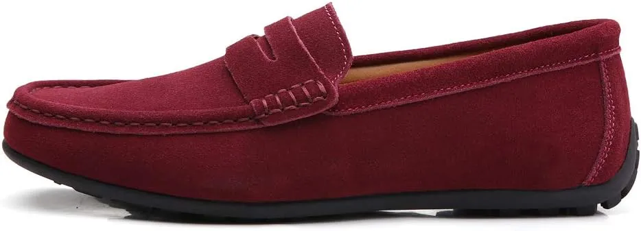 Men's Leather Casual Slip on Loafers Driving Walking Shoes