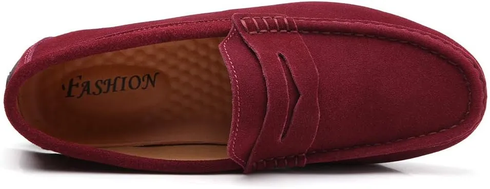 Men's Leather Casual Slip on Loafers Driving Walking Shoes