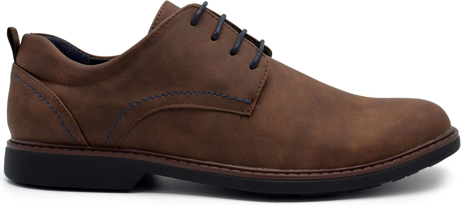 Men's Oxford Dress Shoes, Classic Leather Formal Footwear, Comfort Fit, Lace-Up Business Shoes for Work & Special Occasions