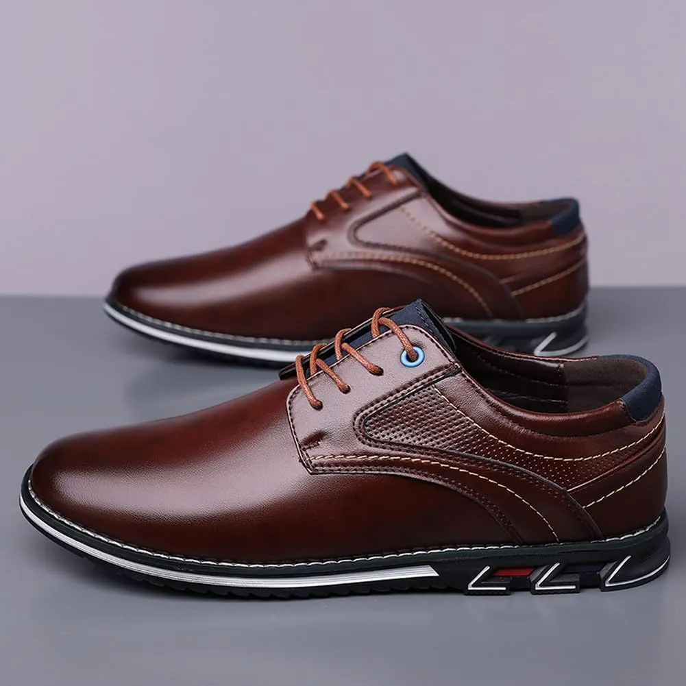 Men's Premium Stylish Oxford Shoes Casual Lace Up Walking Business Driving Dress Shoes