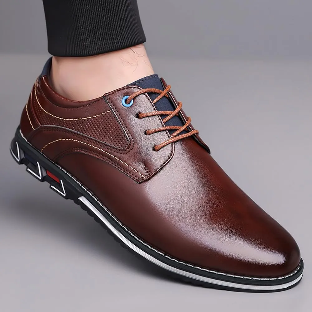 Men's Premium Stylish Oxford Shoes Casual Lace Up Walking Business Driving Dress Shoes