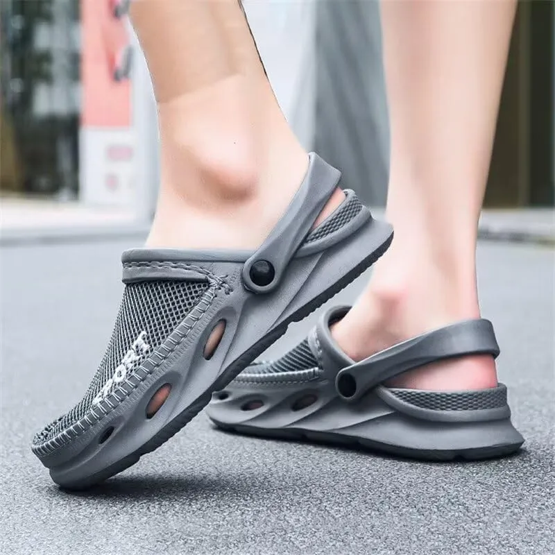Men's Soft Breathable Mesh Summer Slippers for Outdoor Walking Beach