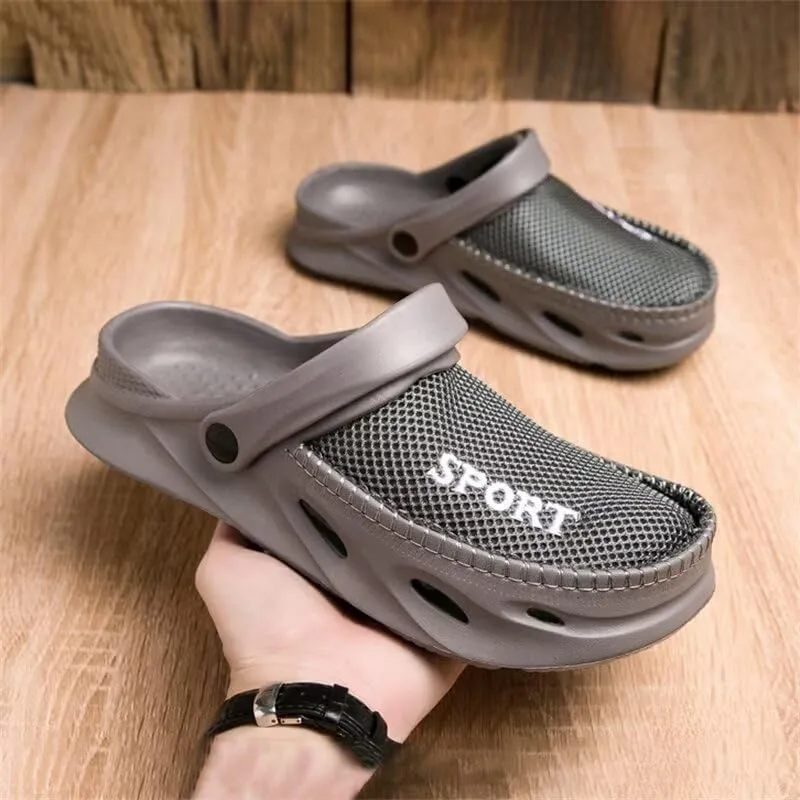Men's Soft Breathable Mesh Summer Slippers for Outdoor Walking Beach