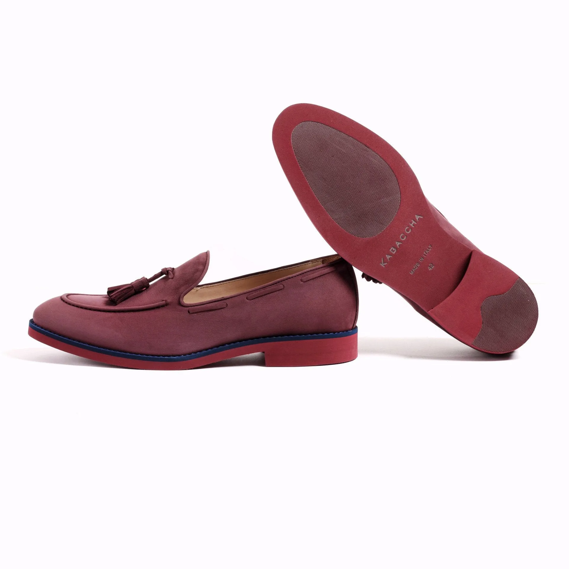 Men's Suede Burgundy Loafer