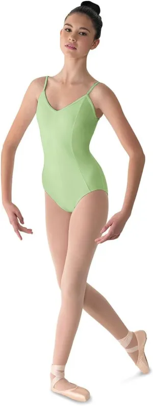 Mirella Women's Princess Seam V-Front Camisole Dance Leotard,Seafoam,Medium