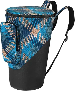 Miwayer Djembe Bag African Drum Case Deluxe Padded Sturdy Shoulders Straps Thicken Waterproof Shockproof Dustproof Only Suitable 8/10/12/13/14'' African Drum (12in, Blue)