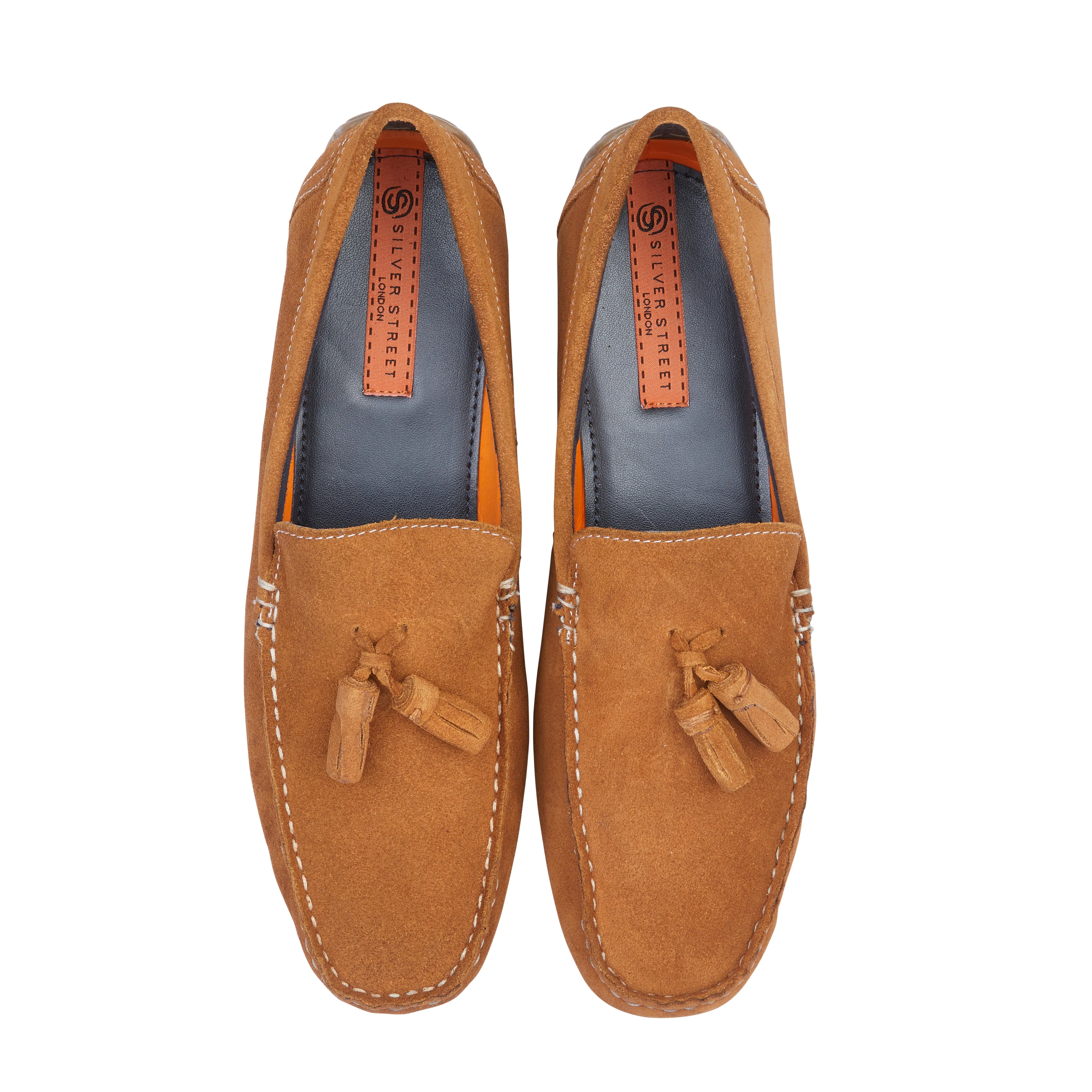 Monza Suede Leather Tassel Loafers - Tan