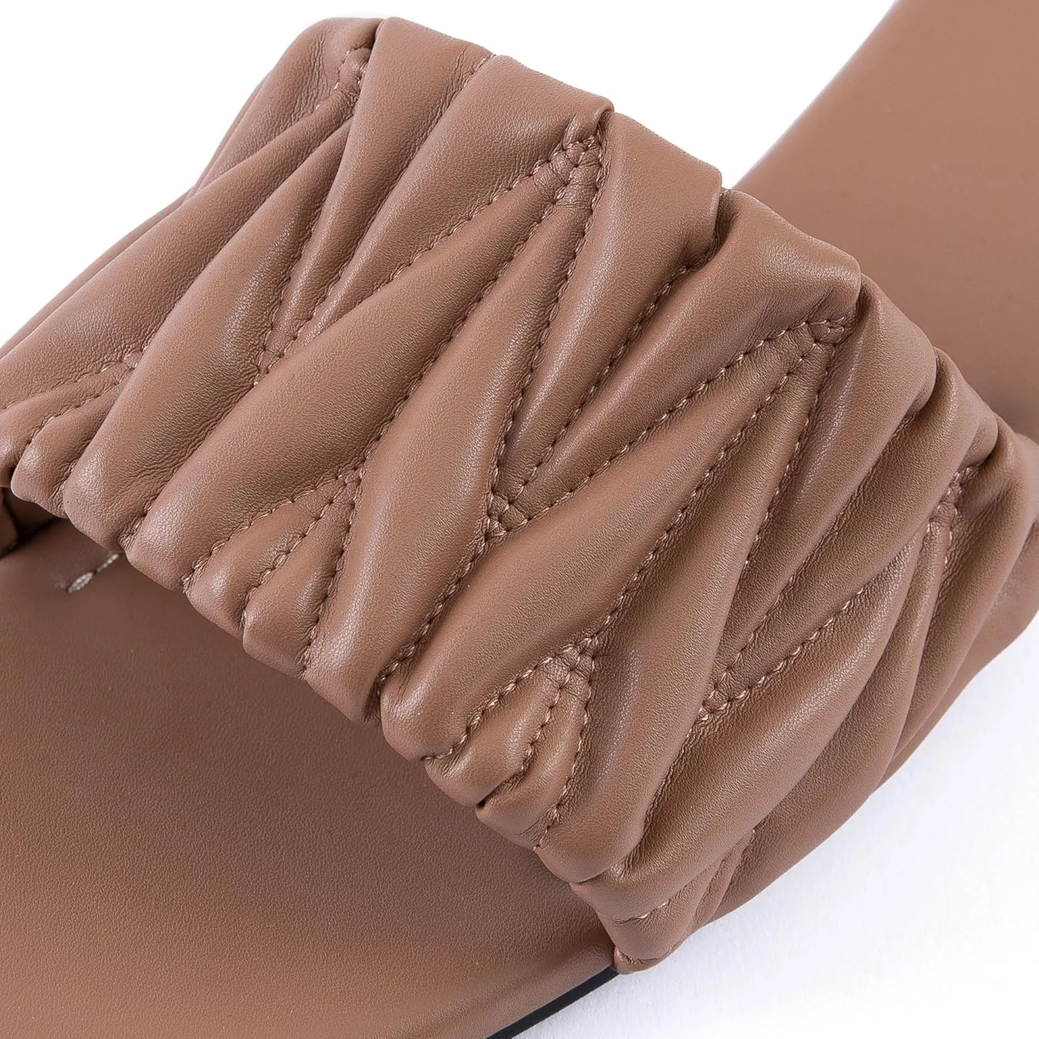 Mtzyoa Women Flat Sandals Braided Leather Nude Summer Dressy Fashion Evening Party Wedding Sandals