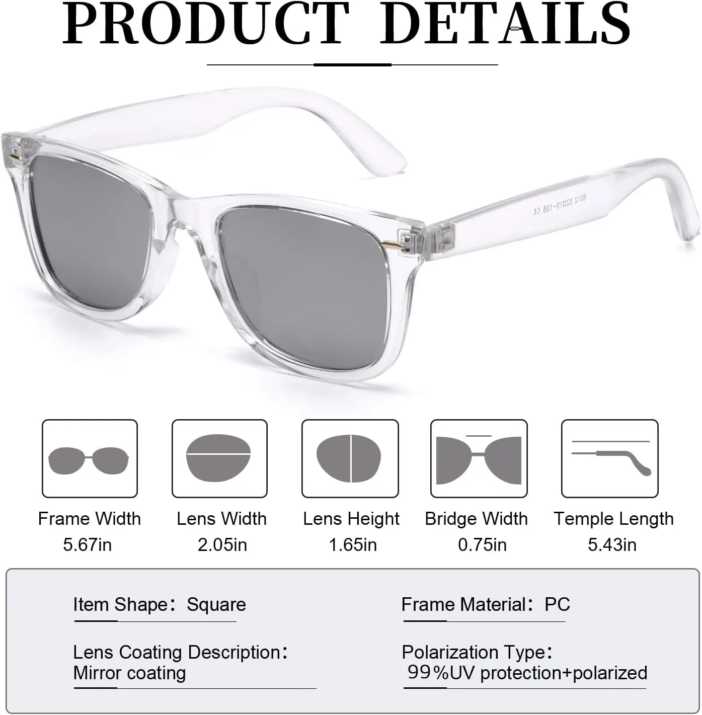 Myiaur Classic Sunglasses for Women Polarized Driving Anti-Glare UV Protection