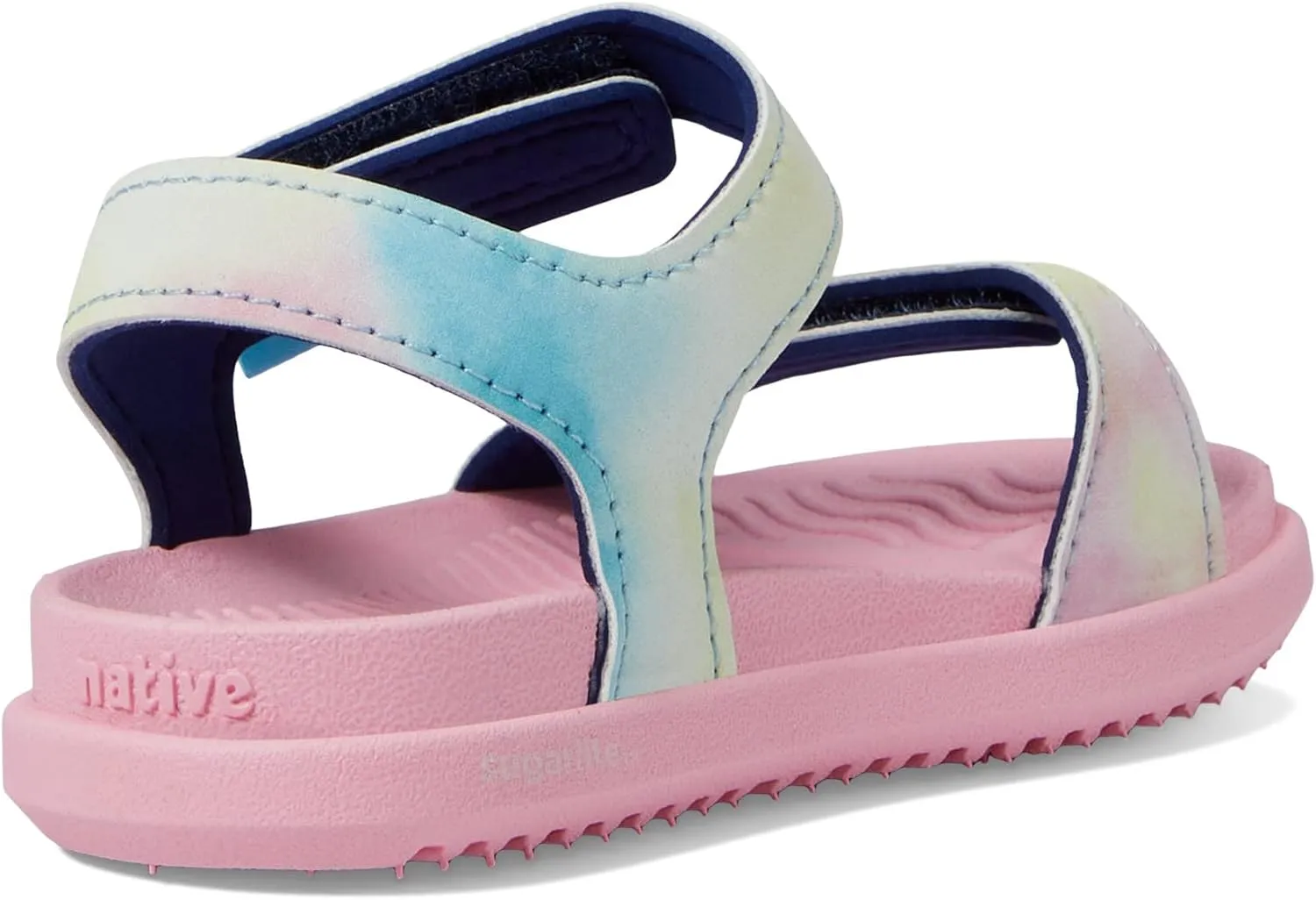 Native Shoes Kids Charley Sugarlite Print Flat Sandals for Little Kid - Hook-Loop Closure with EVA Footbed, and Eye-Catching Design