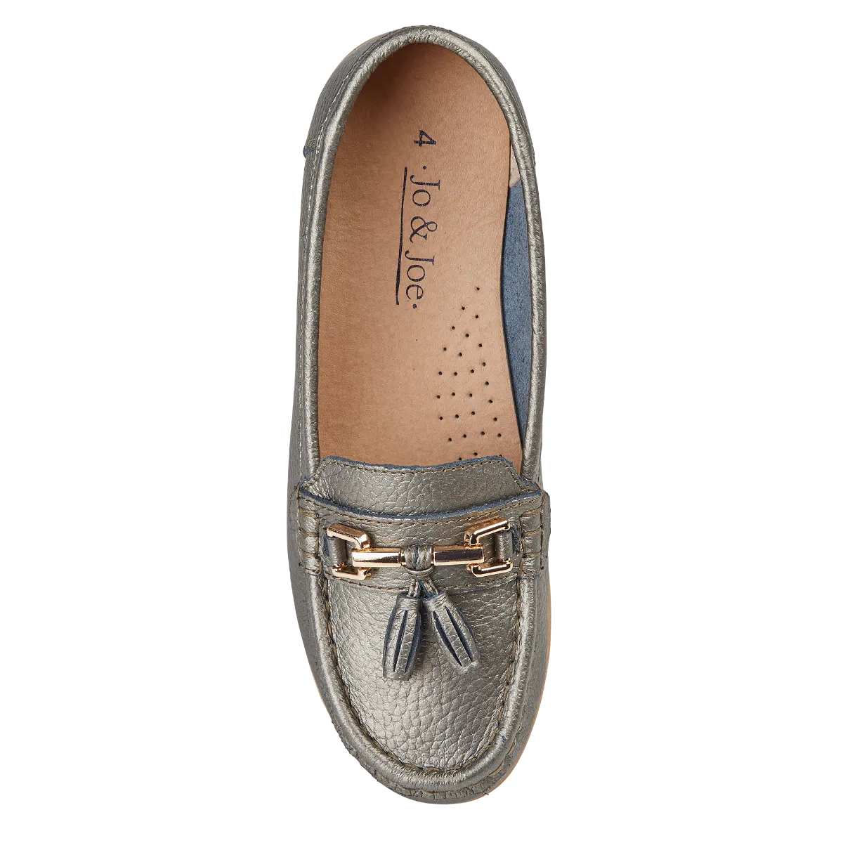 Nautical Leather Loafer Gunmetal