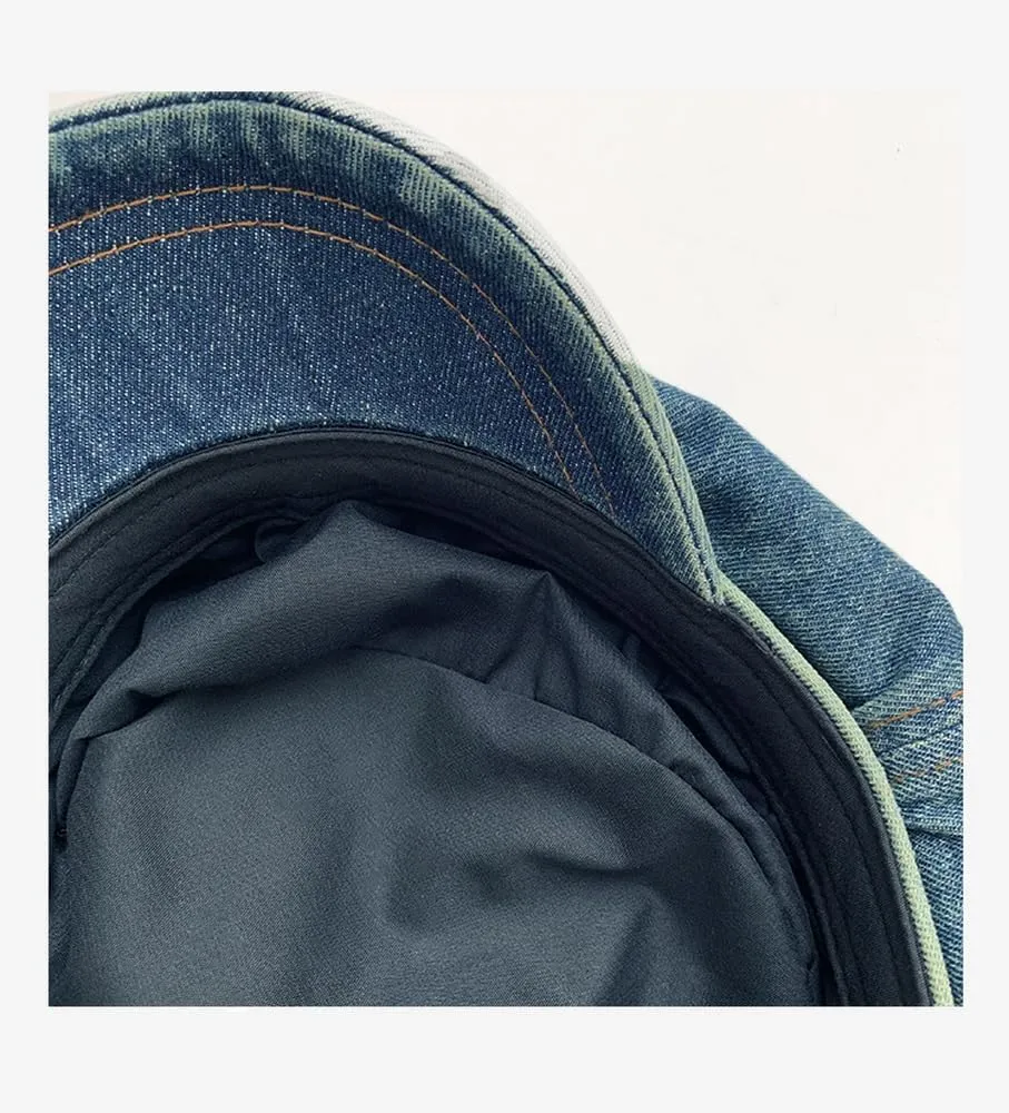 Newsboy Beret Caps for Women Men Cap Denim Autumn Spring Cabbie Painter Paperboy Hats