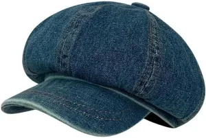 Newsboy Beret Caps for Women Men Cap Denim Autumn Spring Cabbie Painter Paperboy Hats