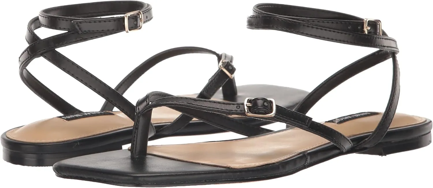 Nine West Women's Nelson Ankle Wrap Flat Sandal