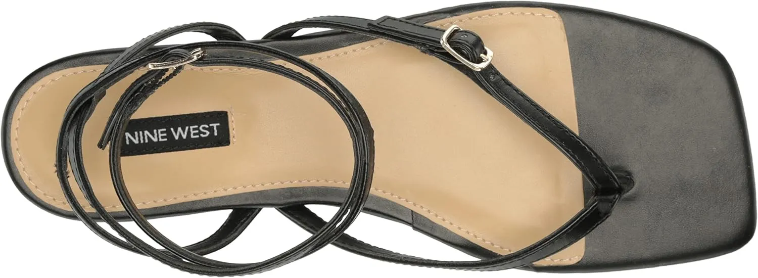 Nine West Women's Nelson Ankle Wrap Flat Sandal