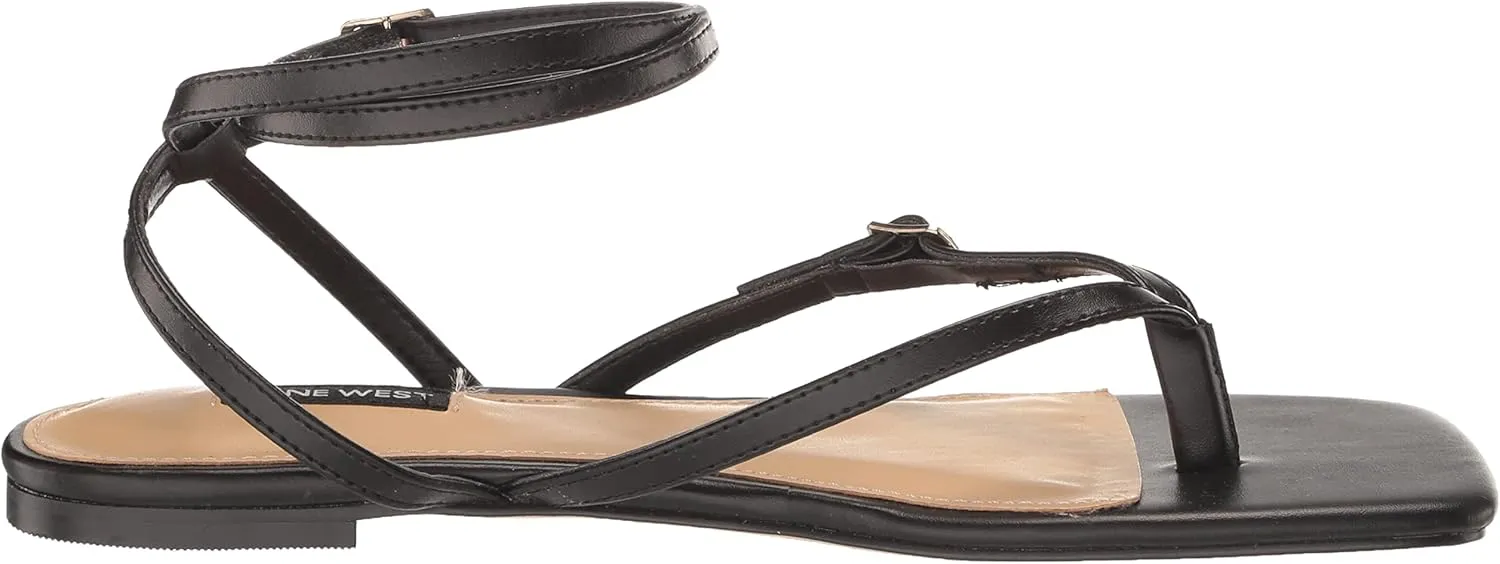Nine West Women's Nelson Ankle Wrap Flat Sandal