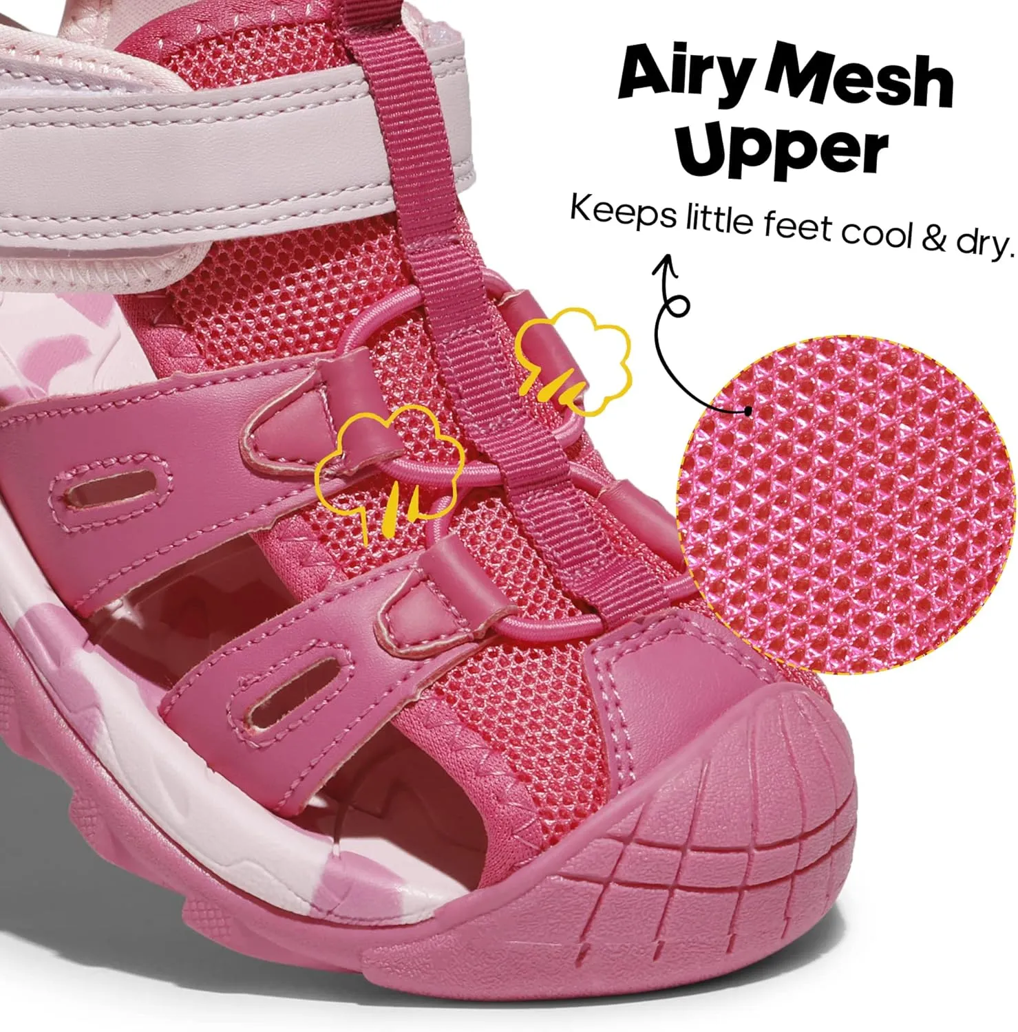 NORTIV 8 Toddler Sandals Summer Boys Girls Kids Sandals Closed-toe Water Hiking Lightweight Athletic Outdoor