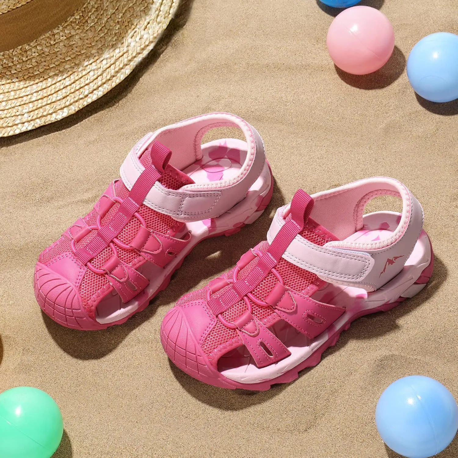 NORTIV 8 Toddler Sandals Summer Boys Girls Kids Sandals Closed-toe Water Hiking Lightweight Athletic Outdoor