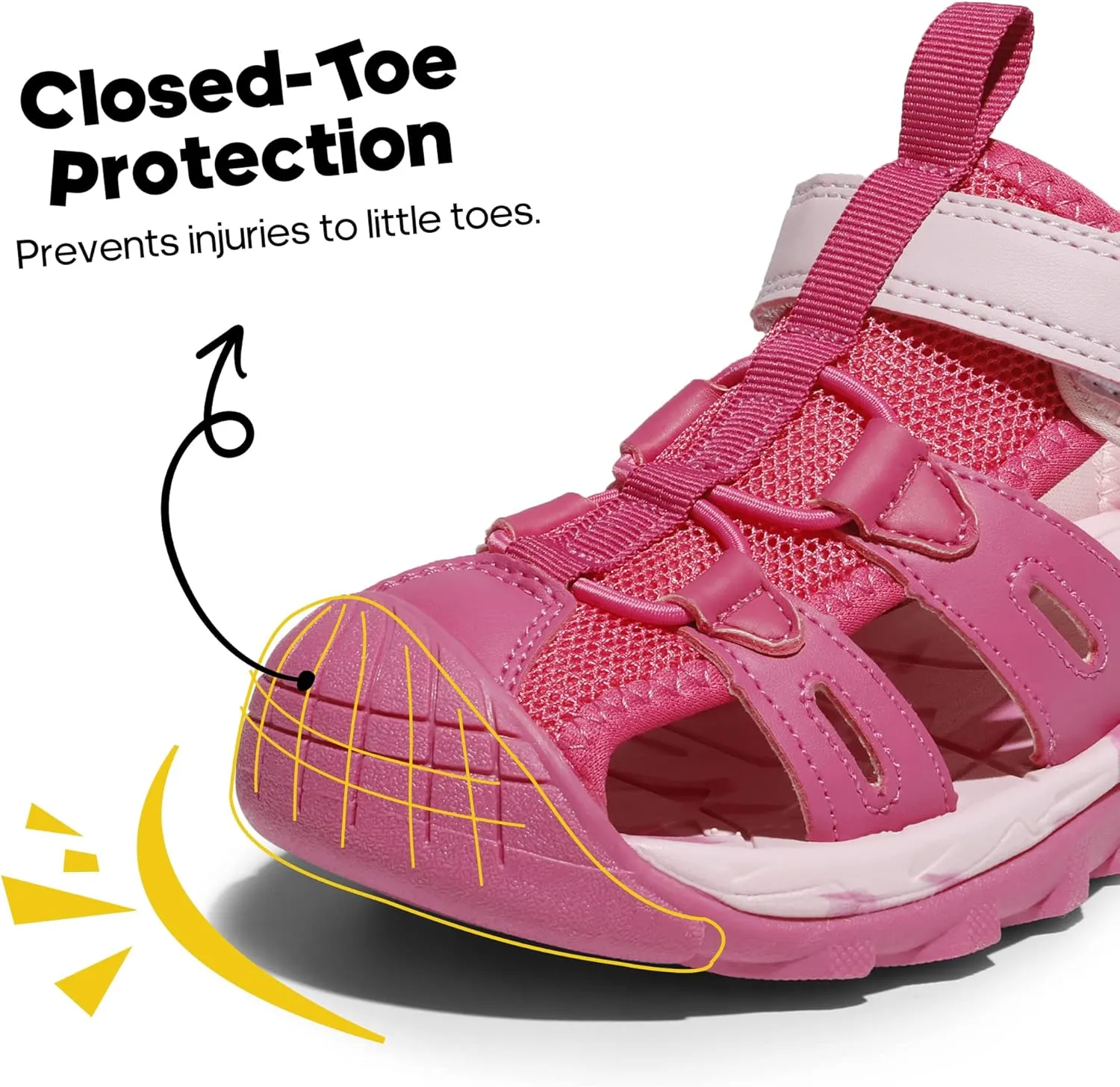 NORTIV 8 Toddler Sandals Summer Boys Girls Kids Sandals Closed-toe Water Hiking Lightweight Athletic Outdoor
