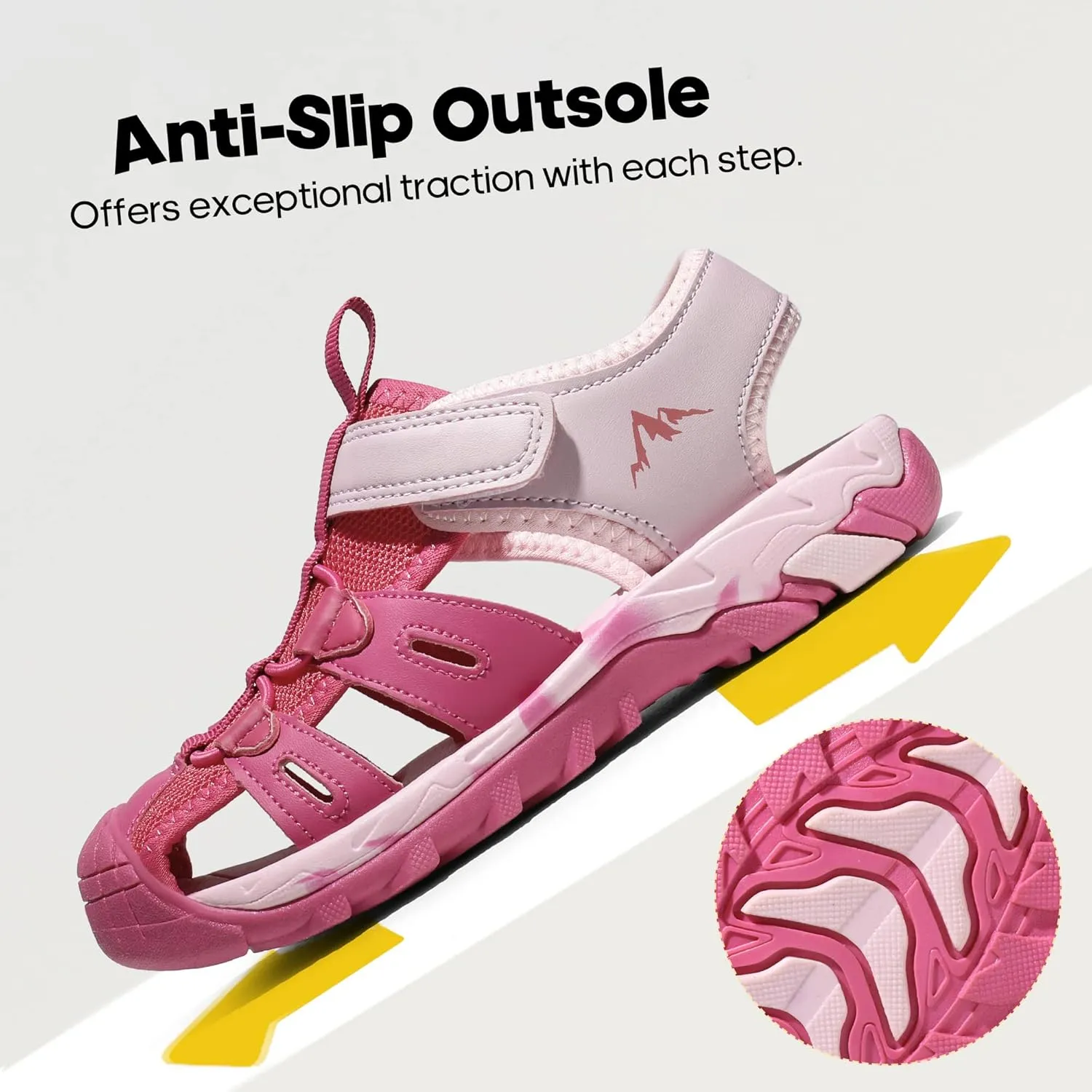 NORTIV 8 Toddler Sandals Summer Boys Girls Kids Sandals Closed-toe Water Hiking Lightweight Athletic Outdoor