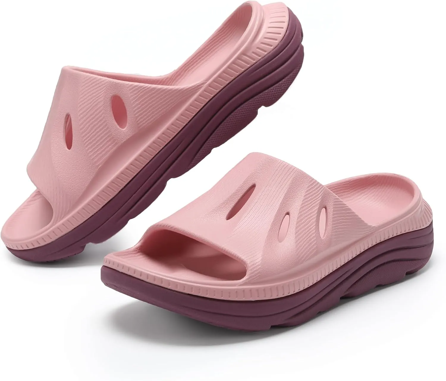 NPNYSY Womens Recovery Sandals Mens Comfortable Athletic Slides Thick Cushion Lightweight Plantar Fasciitis Sport Sliders of Indoor Outdoor,Arch Support Orthotic Open Toe