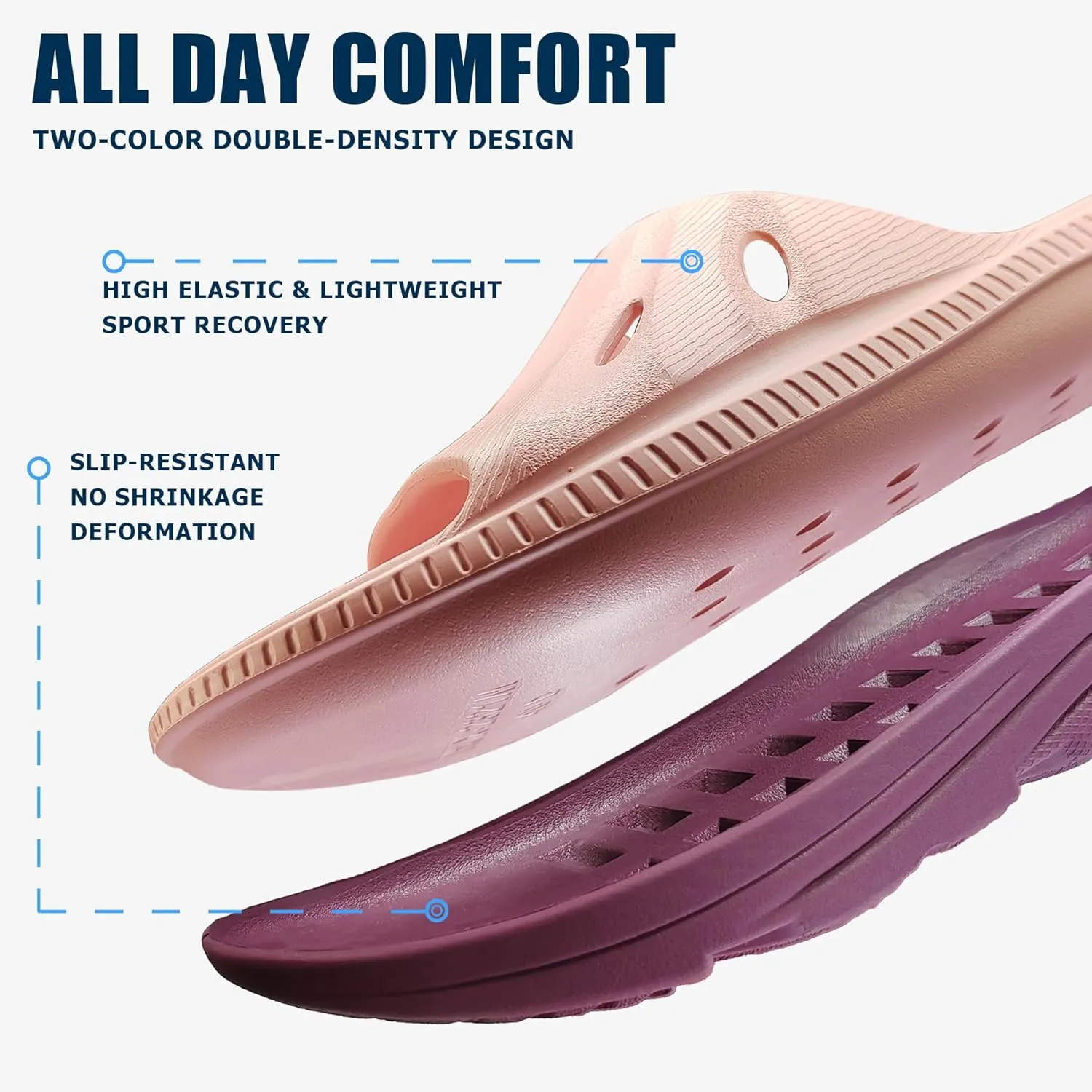 NPNYSY Womens Recovery Sandals Mens Comfortable Athletic Slides Thick Cushion Lightweight Plantar Fasciitis Sport Sliders of Indoor Outdoor,Arch Support Orthotic Open Toe