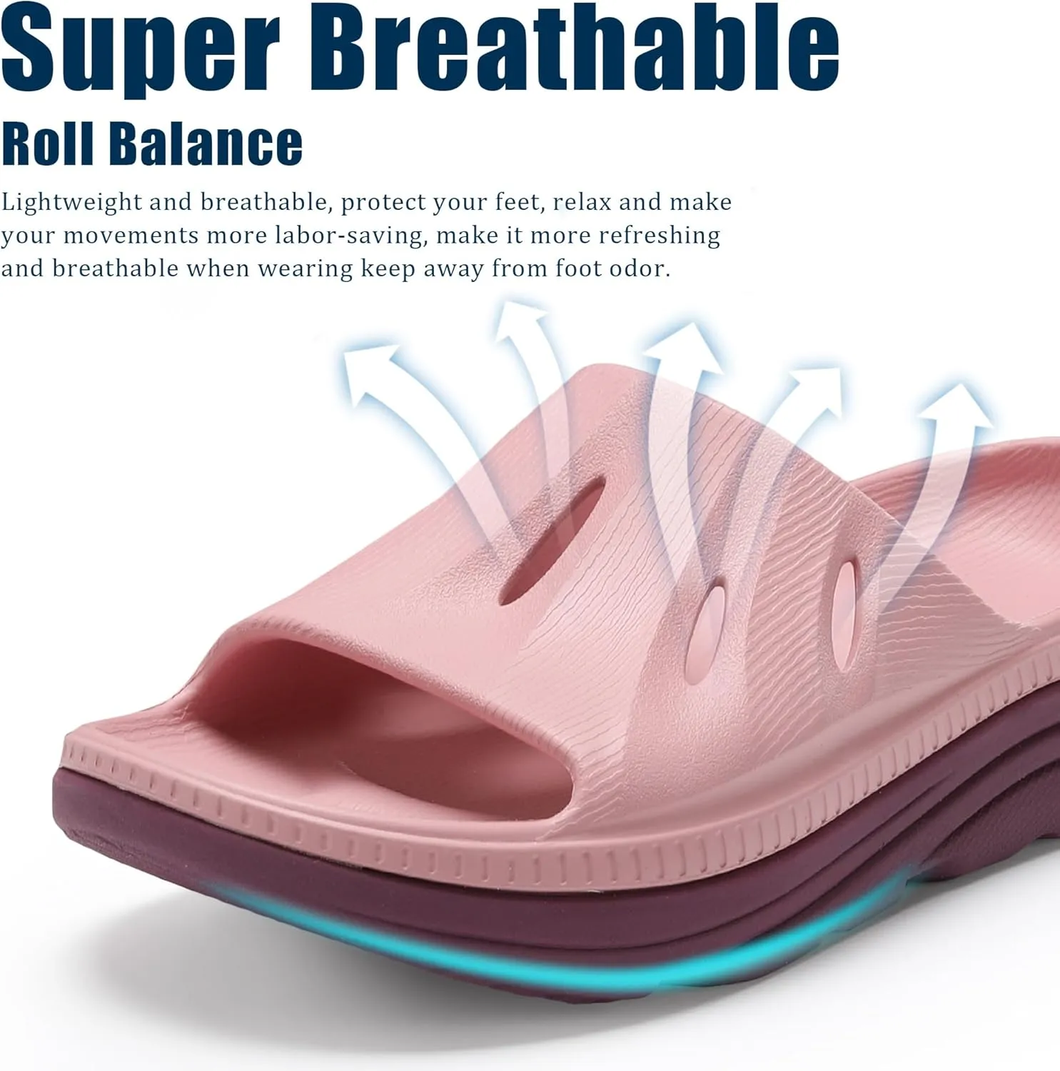 NPNYSY Womens Recovery Sandals Mens Comfortable Athletic Slides Thick Cushion Lightweight Plantar Fasciitis Sport Sliders of Indoor Outdoor,Arch Support Orthotic Open Toe