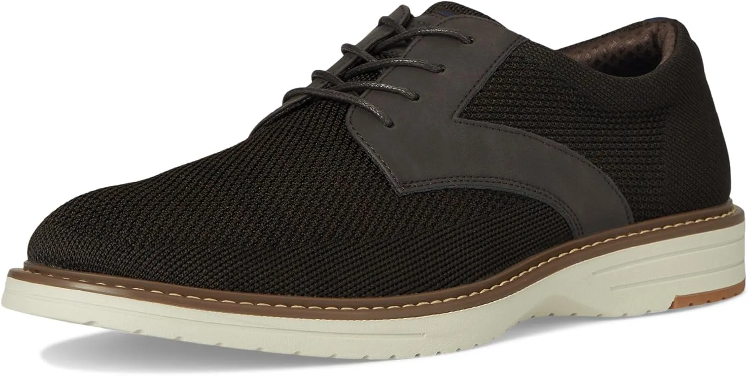 Nunn Bush Men's Griff Plain Toe Oxford Lightweight and Comfortable for All Occasions Knit Lace Up