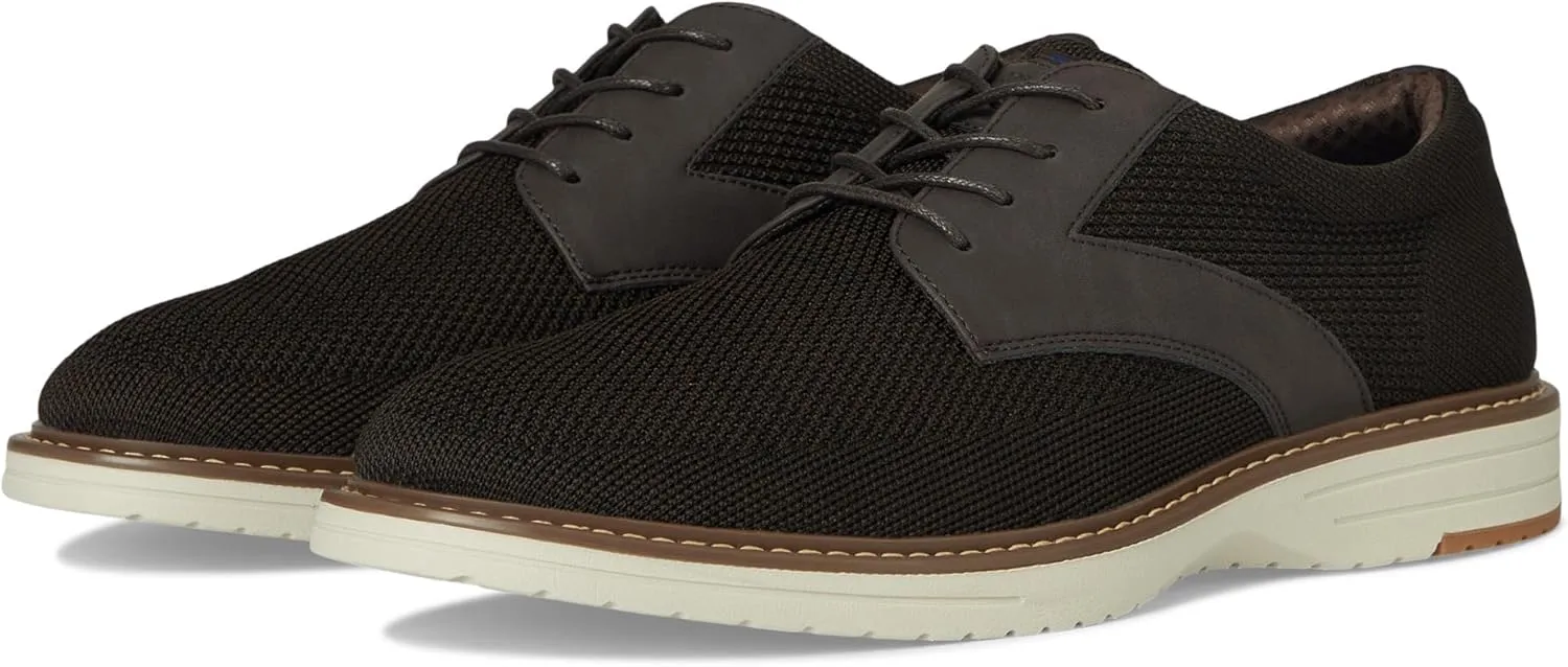 Nunn Bush Men's Griff Plain Toe Oxford Lightweight and Comfortable for All Occasions Knit Lace Up