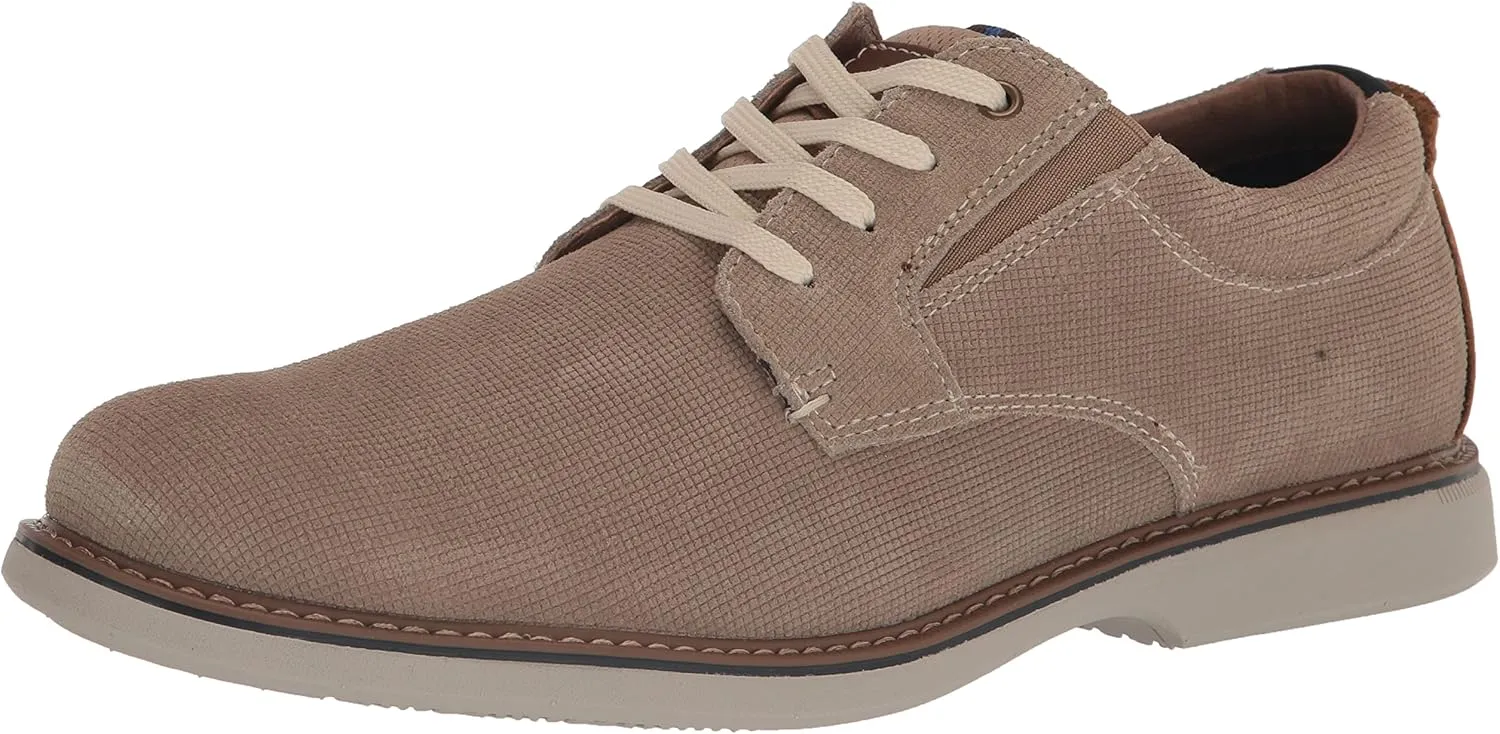 Nunn Bush Men's Otto Plain Toe Oxford Leather Lace Up with Lightweight Sole