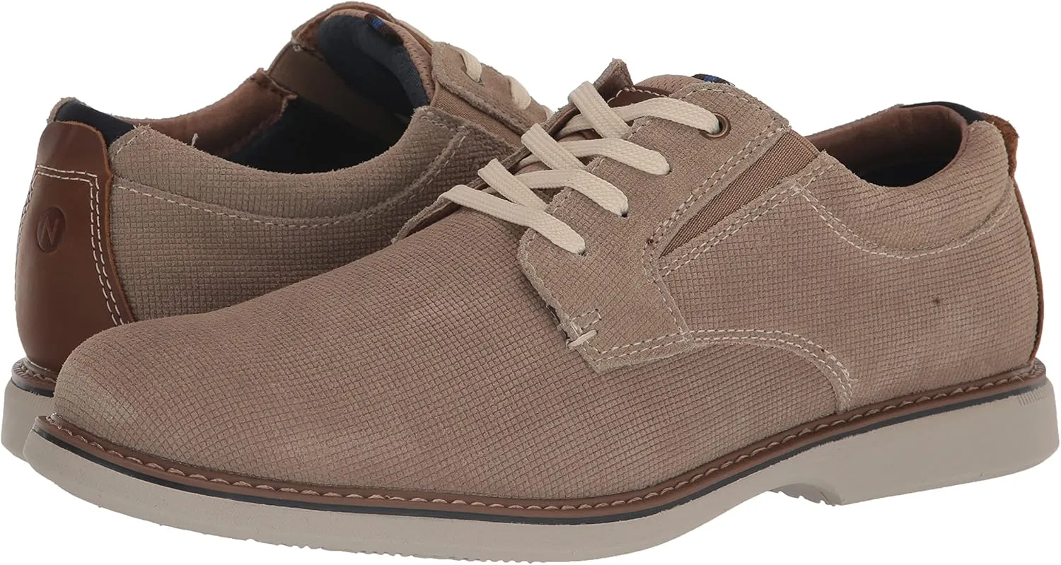 Nunn Bush Men's Otto Plain Toe Oxford Leather Lace Up with Lightweight Sole