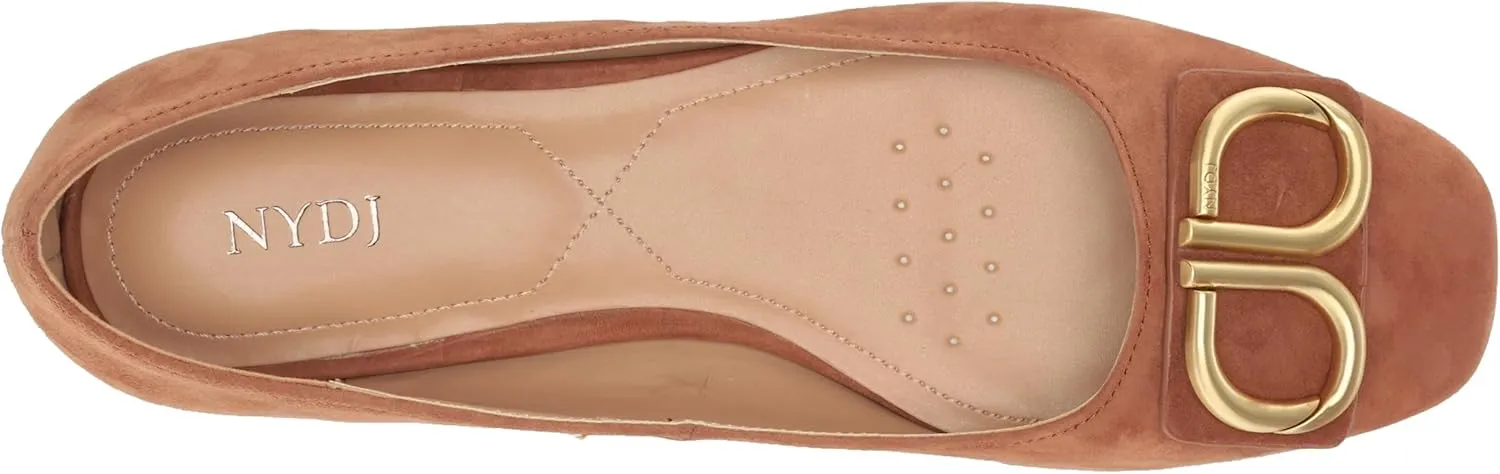 NYDJ Women's Faiza Suede Ballet Flat