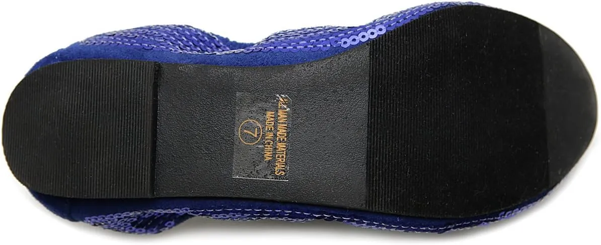 Ollio Women's Shoes Ballet Spangle Comfort Flat ZM1057