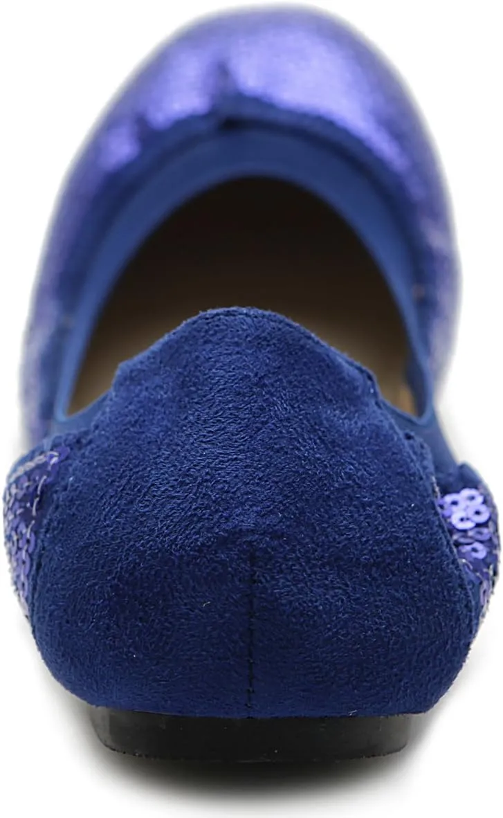 Ollio Women's Shoes Ballet Spangle Comfort Flat ZM1057