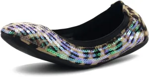 Ollio Women's Shoes Ballet Spangle Comfort Flat ZM1057