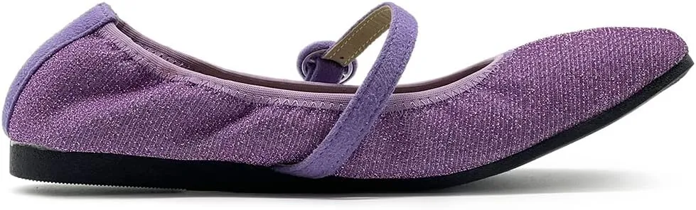 Ollio Women's Shoes Basic Mary Jane Elasticated Square Toe Ballet Flat F17340
