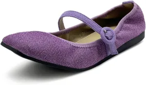 Ollio Women's Shoes Basic Mary Jane Elasticated Square Toe Ballet Flat F17340