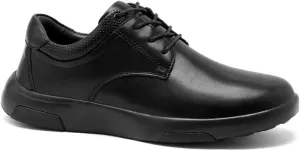 OrthoComfoot Men's Orthopedic Leather Dress Walking Shoes: Comfortable Orthotic Fashion Sneakers with Arch Support, Casual Plantar Fasciitis Business Work Oxfords for Foot and Heel Pain Relief